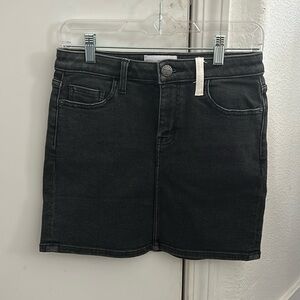 Current Elliott Black Colorblock Denim Skirt Sz 26